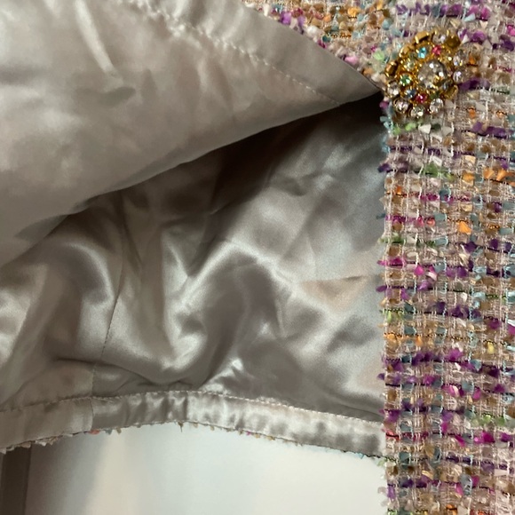 Weill Women's Multicolor Tweed style Jacket blazer - Picture 4 of 7